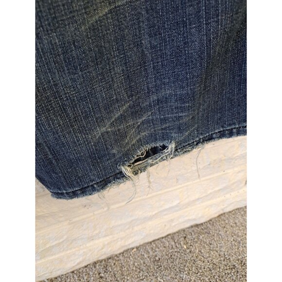 Vtg 90's Akademiks Denim Jeans Rhinestone Embellished Pockets Baggy Men's 44 - Picture 5 of 15